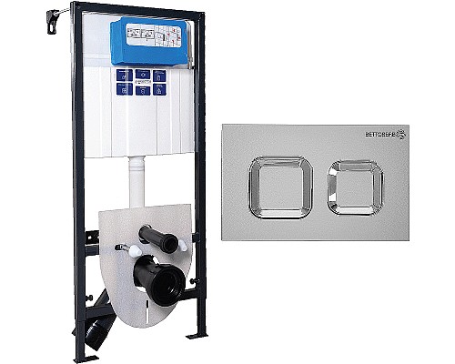 Инсталляция Pestan Sava Fix Slim SET40006473 для унитаза с клавишей смыва Хром глянец