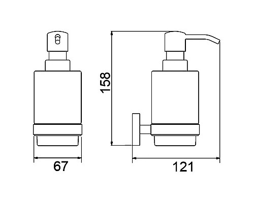 Дозатор для жидкого мыла Timo Saona 13039/03 Черный матовый