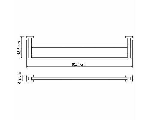 Держатель полотенец двойной WasserKRAFT K-6540
