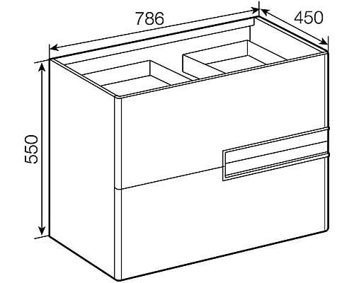 Тумба под раковину Roca Victoria Nord Ice Edition 80 ZRU9302731 подвесная Белая