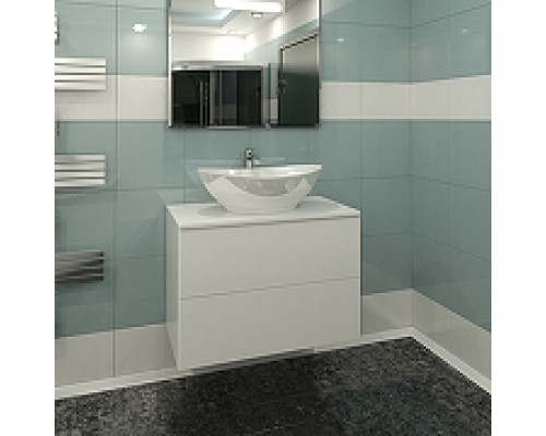 Тумба под раковину Orange Otto Ot-75TuSTONE подвесная Белый глянцевый