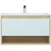 Тумба под раковину Jorno Glass 100 подвесная Белый
