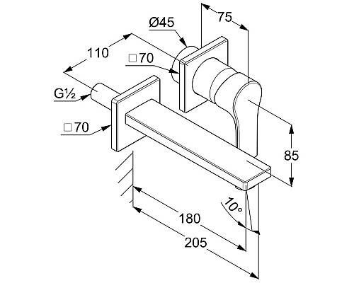 Смеситель для раковины Kludi Zenta SL 482440565 Хром
