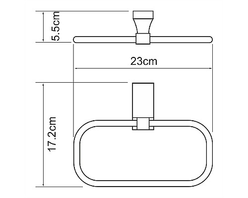 Кольцо для полотенец WasserKRAFT Abens K-3260 Черное матовое