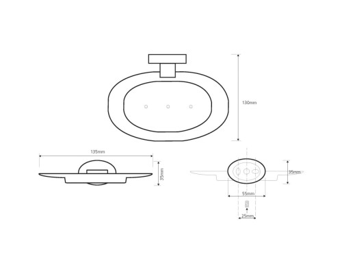 Мыльница овальная Bemeta 118408041