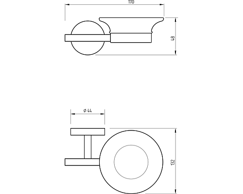 Мыльница Migliore Fortis 31757 Черный матовый