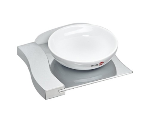 Мыльница настенная Schein Swing 322C Хром, Белый