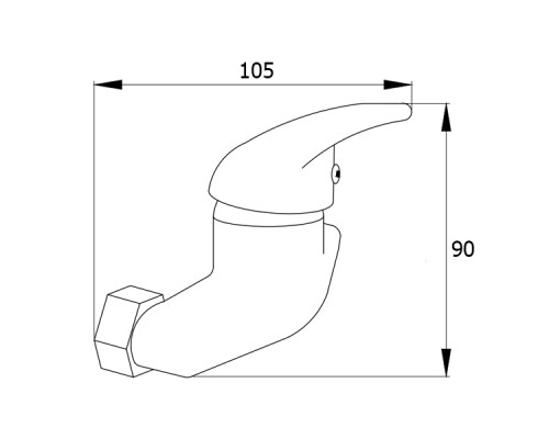 Смеситель для душа Сантаком StOmega 3338 Хром