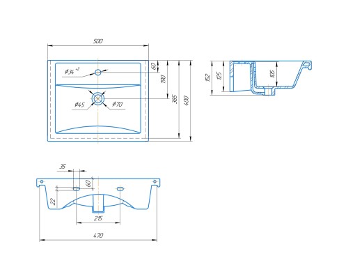 Раковина Kirovit Фостер 500 Белая