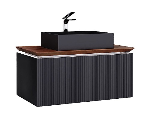 Тумба под раковину Jorno Strong 100 Str.01.100/P/A подвесная Антрацит