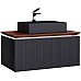 Тумба под раковину Jorno Strong 100 Str.01.100/P/A подвесная Антрацит