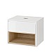 Тумба под накладную раковину Excellent Tuto 60 см белый/дуб, 1 ящик