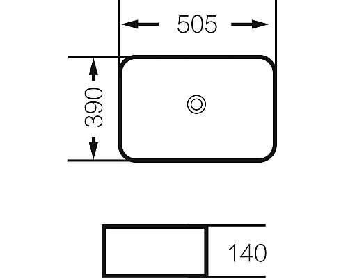 Раковина-чаша Grossman 50 GR-4043BW Белая Черная