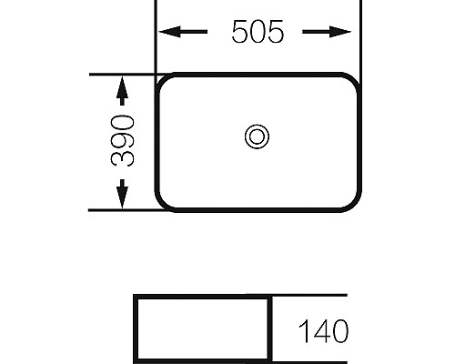 Раковина-чаша Grossman 50 GR-4043BW Белая Черная