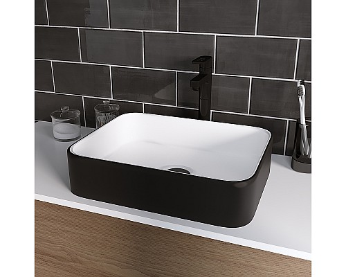 Раковина-чаша Grossman 50 GR-4043BW Белая Черная