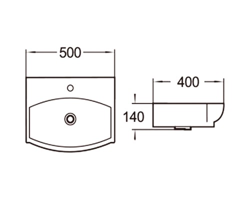 Раковина SantiLine 50 SL-2024 Белая