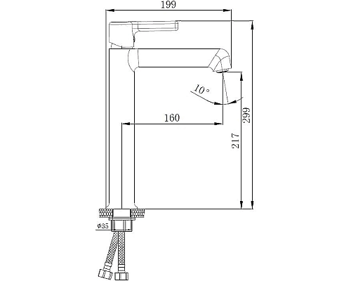 Смеситель для раковины Haiba HB11814-7 Черный матовый