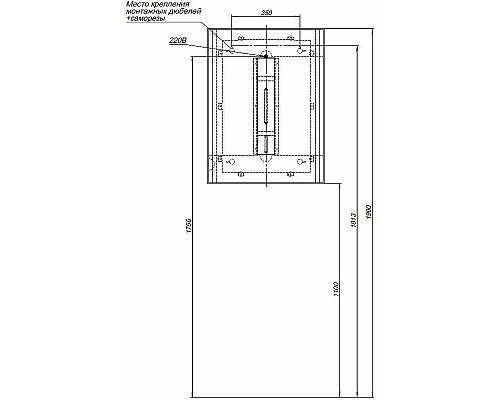 Зеркало Allen Brau Infinity 60 1.21018.BL с подсветкой Черное с сенсорным выключателем