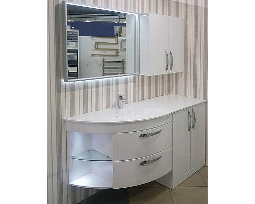 Подвесной шкаф De Aqua Трио Люкс 70 185075 Белый