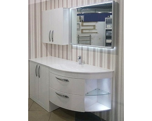 Подвесной шкаф De Aqua Трио Люкс 70 185075 Белый