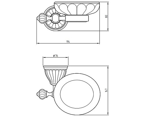 Мыльница Migliore Olivia 17477 Белая Хром