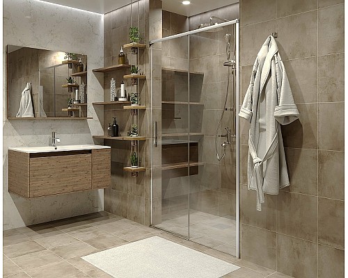 Душевая дверь Grossman Fly 110 GR-D110Fl1 профиль Хром стекло прозрачное