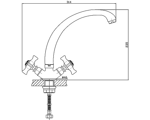 Смеситель для кухни Agger Retro-X A1700200 Хром