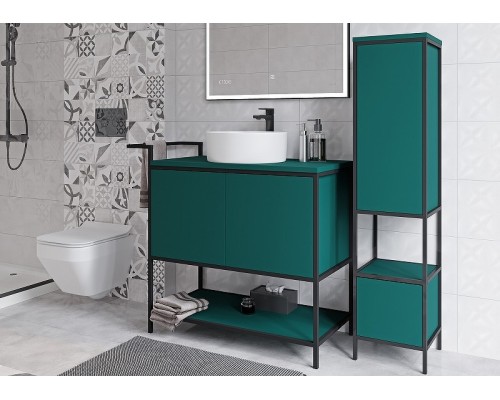 Шкаф пенал Cersanit Botanique 30 63016 Зеленый