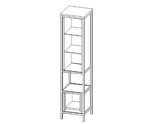 Шкаф пенал Cersanit Botanique 30 63016 Зеленый