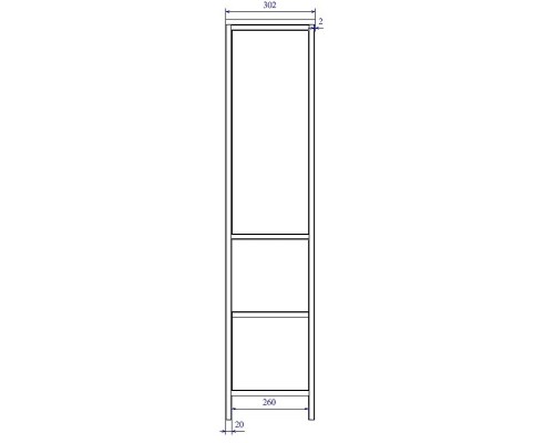 Шкаф пенал Cersanit Botanique 30 63016 Зеленый
