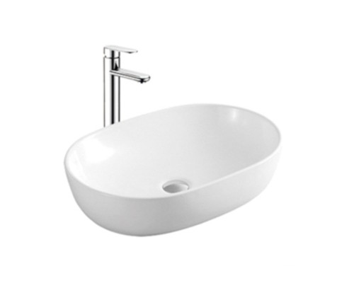 Раковина SinteSi LVB-APP-404 накладная белая 490x370x130, без отверстия под смеситель