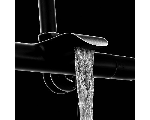 Душевая система Vincea Esse VSFS-1E1TMB с термостатом Черная матовая