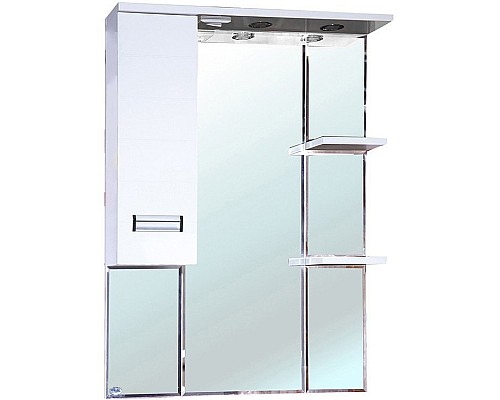 Зеркало со шкафом Bellezza Сиена 80 L 4613913002014 с подсветкой Белое