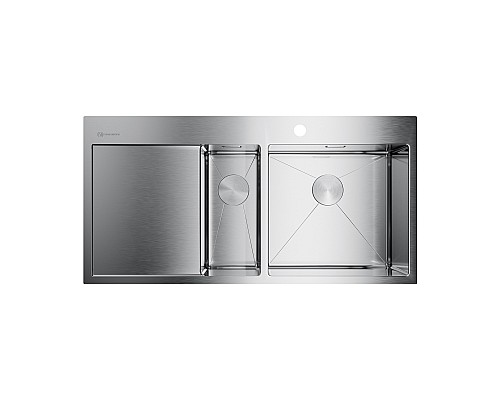 Кухонная мойка Omoikiri Akisame 100-2-IN-R 4973547 нержавеющая сталь
