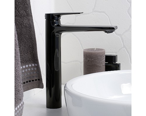 Смеситель для раковины WasserKRAFT Glan 6603H Черный глянцевый