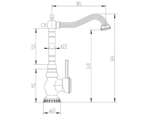Смеситель для кухонной мойки Zorg A 305K-BR