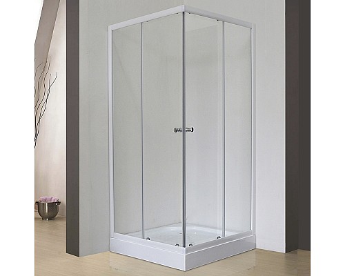 Душевой уголок Royal Bath HPD 85х80 RB8085HPD-T профиль Белый стекло прозрачное
