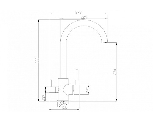 Смеситель для кухни ZORG Steel Hammer SH 713 BLACK BR