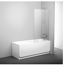 Шторка для ванны Ravak PVS1 79840100Z1 80 белая прозрачный