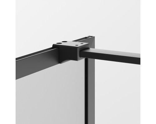 Душевая перегородка Ambassador Walk-in 120х200 15031215 профиль Черный стекло прозрачное