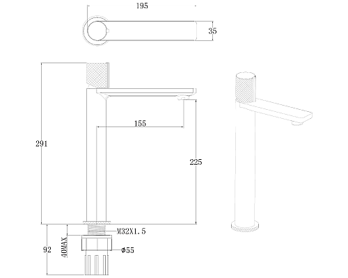 Смеситель для раковины Allen Brau Liberty 5.33002-00 Хром