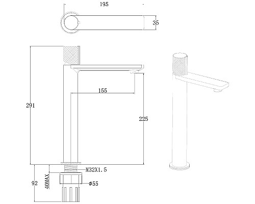 Смеситель для раковины Allen Brau Liberty 5.33002-00 Хром