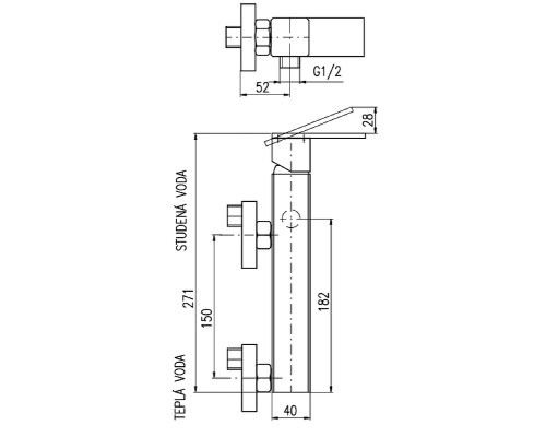 Смеситель для душа Rav Slezak Loira LR580.5 Хром