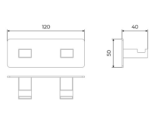 Вешалка-2 крючка Timo Selene 10014/00 хром