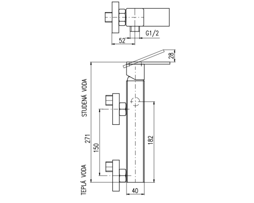 Смеситель для душа Rav Slezak Loira LR580.5 Хром