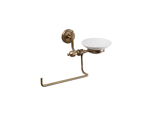Полотенцедержатель поворотный с мыльницей Caprigo Royal 6718 c/br бронза