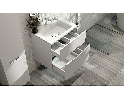 Тумба под раковину Jorno Modul 65 Mоl.01.62/P/W подвесная Белый глянец