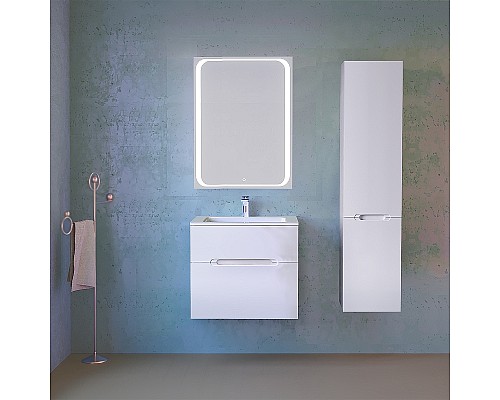 Тумба под раковину Jorno Modul 65 Mоl.01.62/P/W подвесная Белый глянец