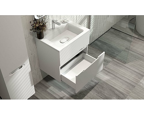 Тумба под раковину Jorno Modul 65 Mоl.01.62/P/W подвесная Белый глянец