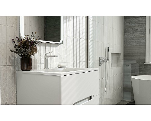 Тумба под раковину Jorno Modul 65 Mоl.01.62/P/W подвесная Белый глянец